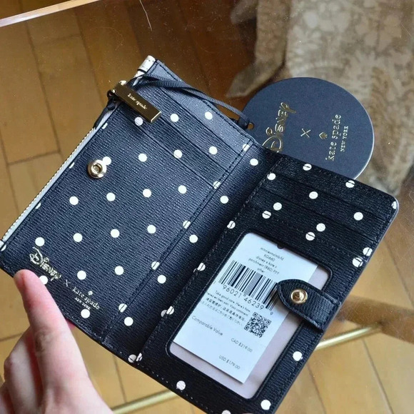 Disney X Kate Spade New York Minnie Small Slim Bifold Wallet KG660 - Picture 5 of 8